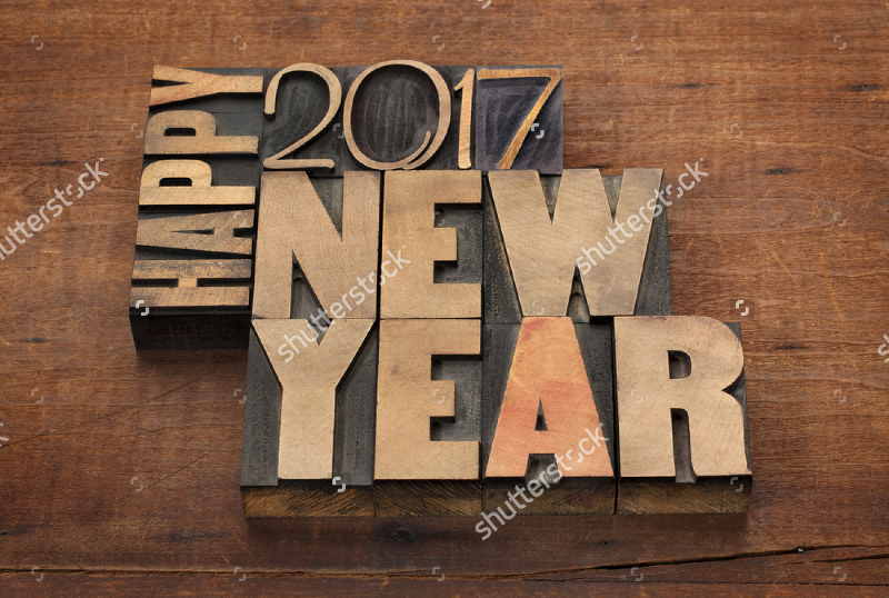 2017 happy new year design