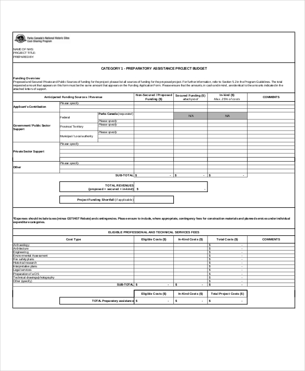 project budget timeline template in pdf