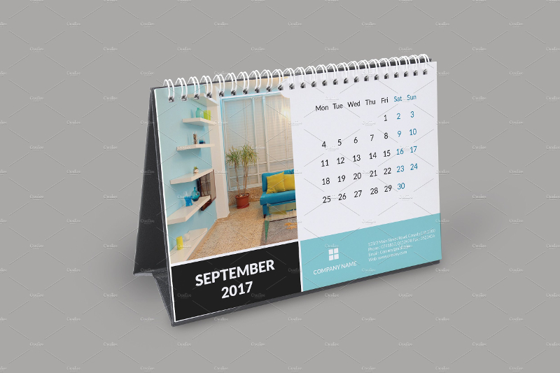 25 Awesome Table Top Calendar Designs Free Design