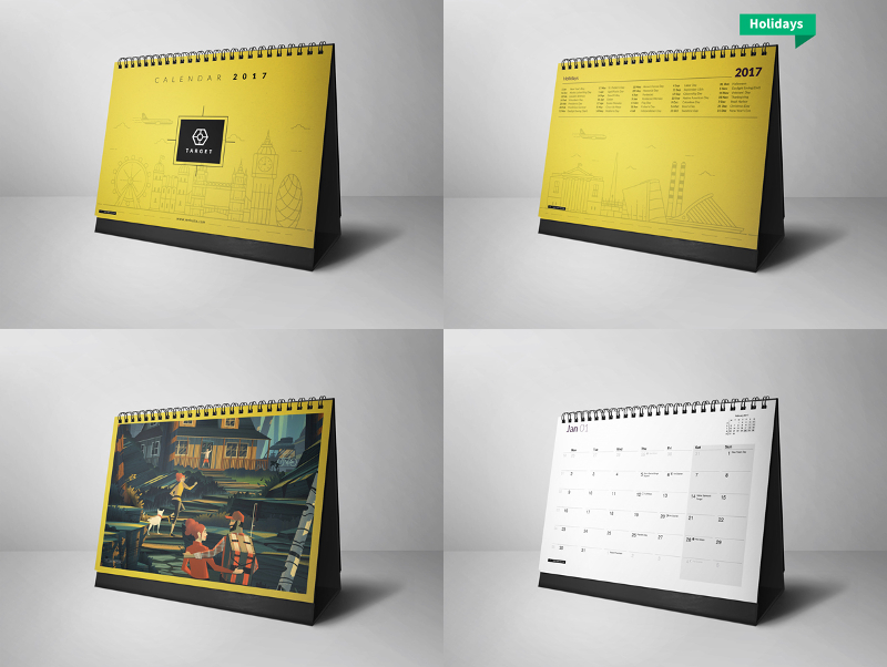 15+ 2017 Desk Calendar Designs Free & Premium Templates