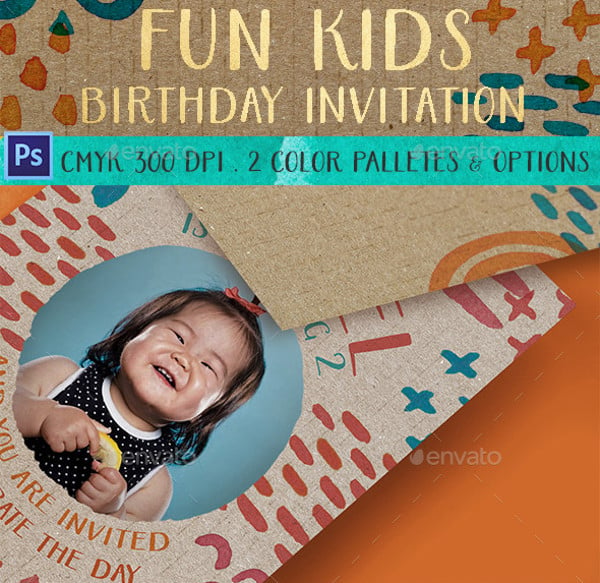 funny kids birthday invitation