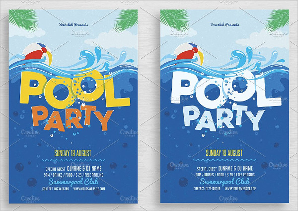 Swimming Pool Party Invitation Free Template