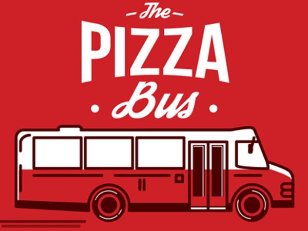 animated pizza bus logo
