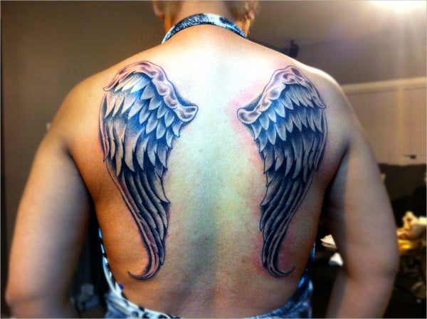 angle wings tattoo by angel bustos