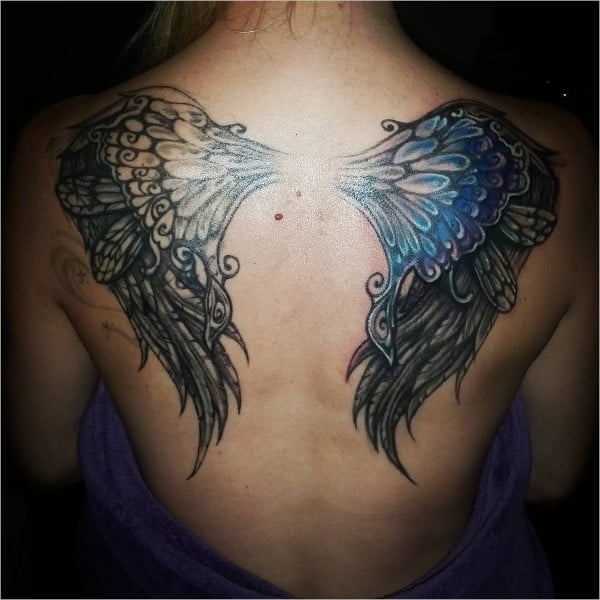 3D style wings tattoos