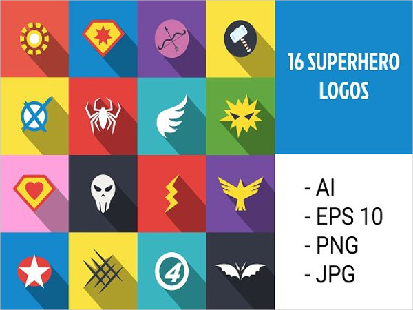 superhero badge logos