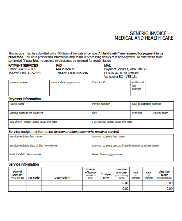 generic invoice template