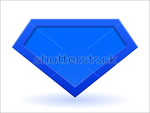 blue superhero logo template