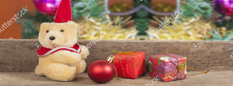 facebook cover with christmas decoration