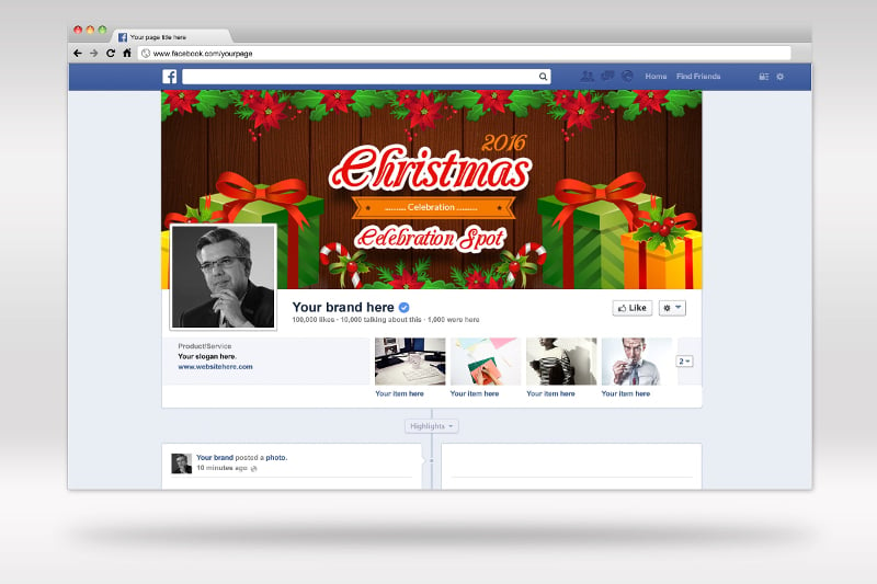 business christmas facebook timeline cover