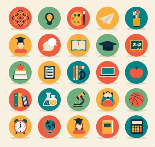 free vector education icons