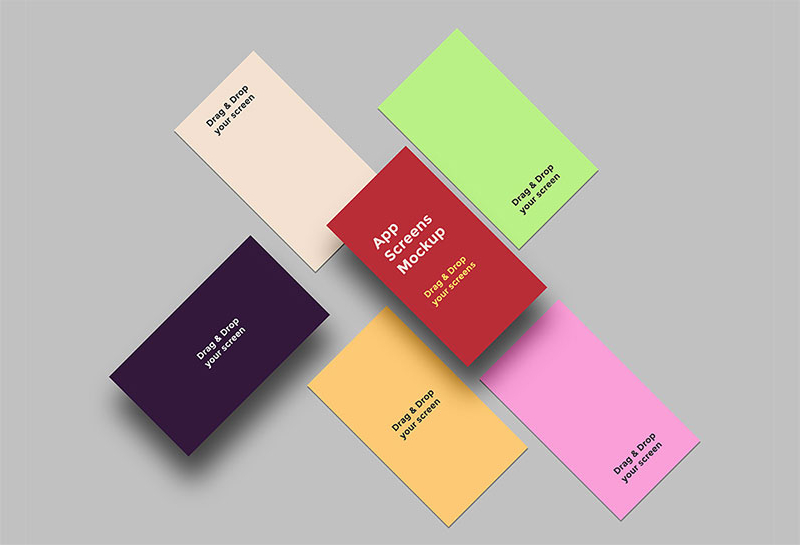 clean app screens mockup