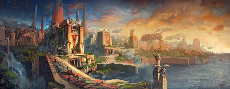 landscape illustration of bancur city
