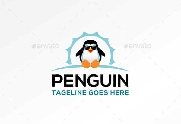penguin character logo