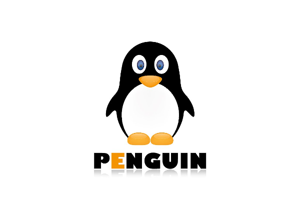 isolated penguin logo
