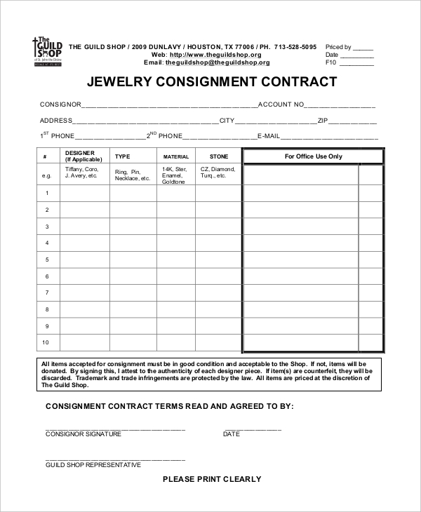 15 Sample Consignment Agreement Templates Word PDF Pages