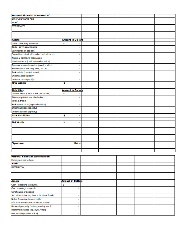 Financial Statement Form - 12+ Free PDF, Word Documents Download