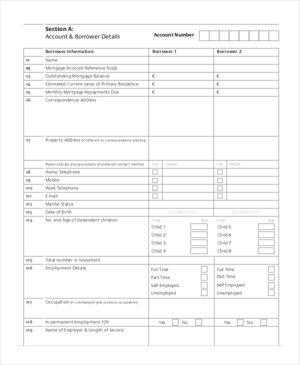 standard financial statement form