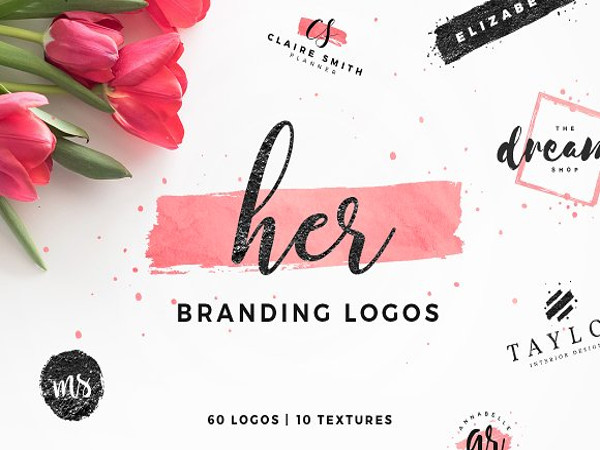 premium feminine brand logo templates