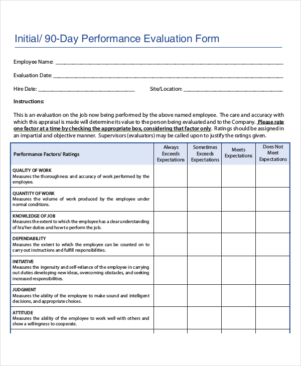 90-day-evaluation-template