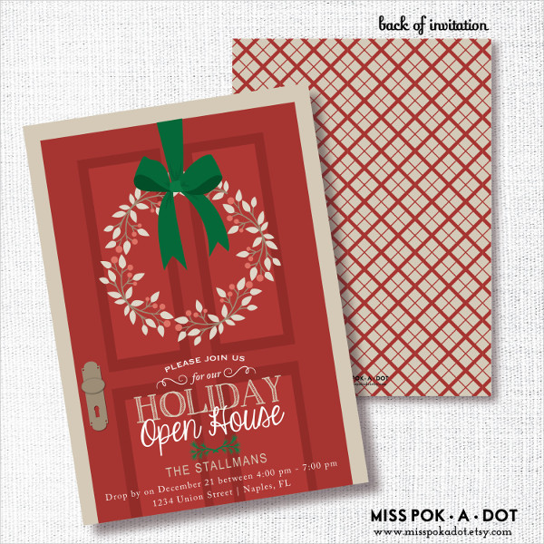 holiday open house party invitation
