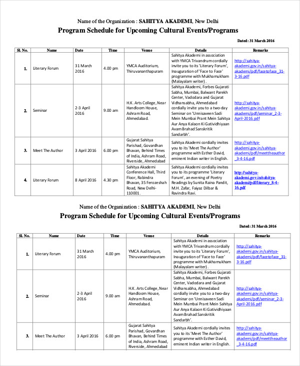 Free 46+ Event Program Templates, PSD, AI