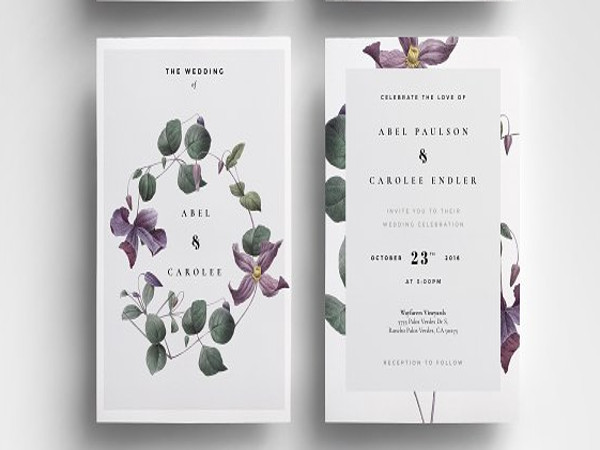 modern laurel wedding invitation collection
