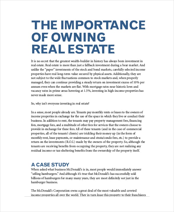 2019 real estate business plan pdf