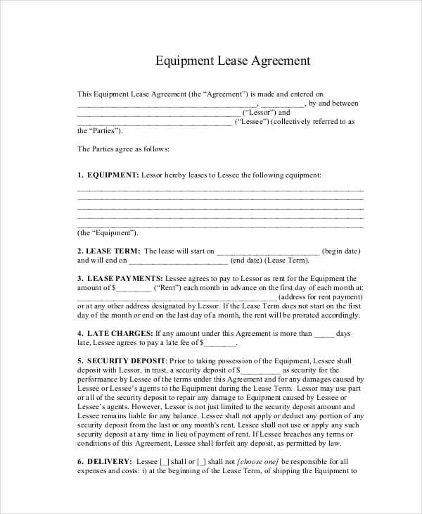 20 basic lease agreement examples word pdf free premium templates