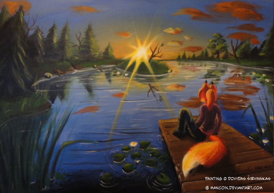 anthro sunset painting