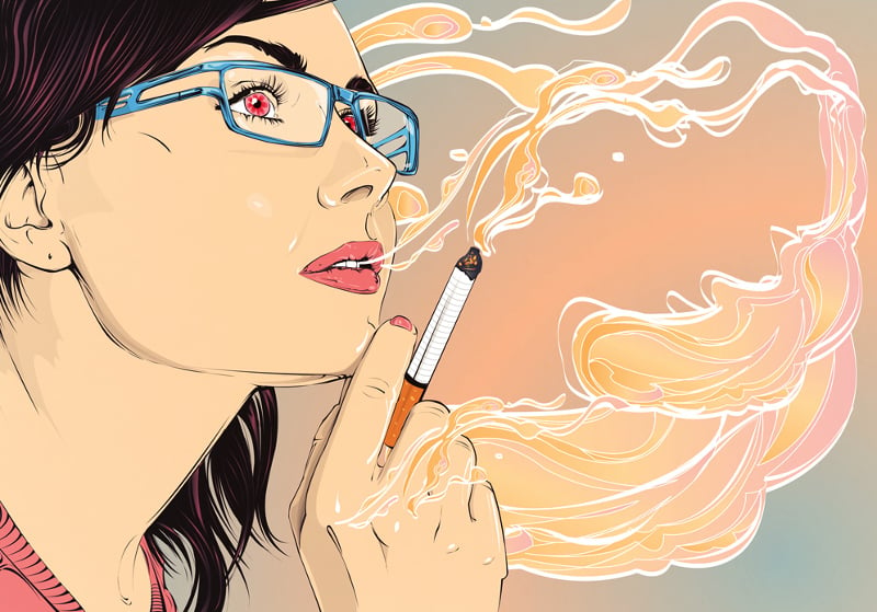 vector illustration of smoker free download