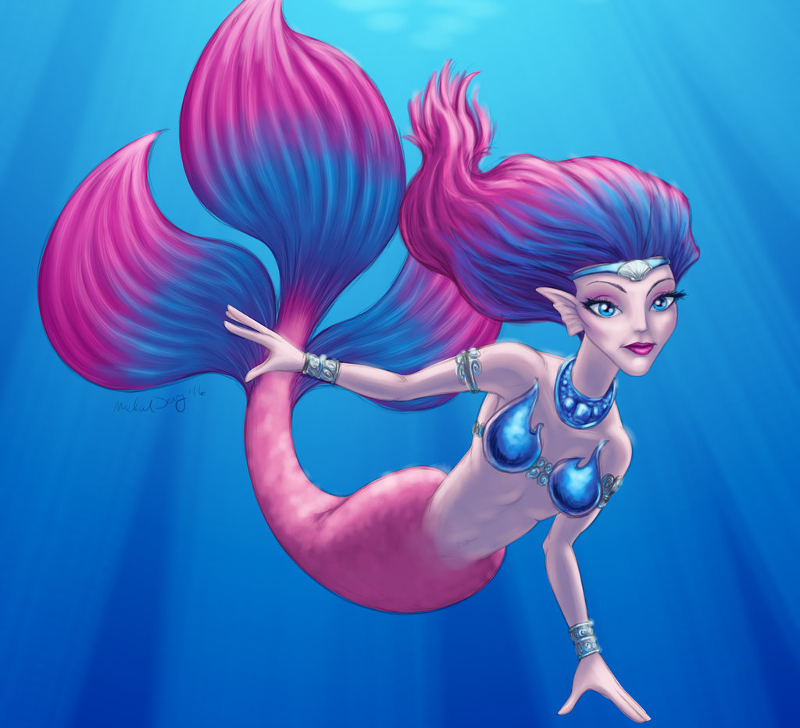 graphic design illustration of mermaid