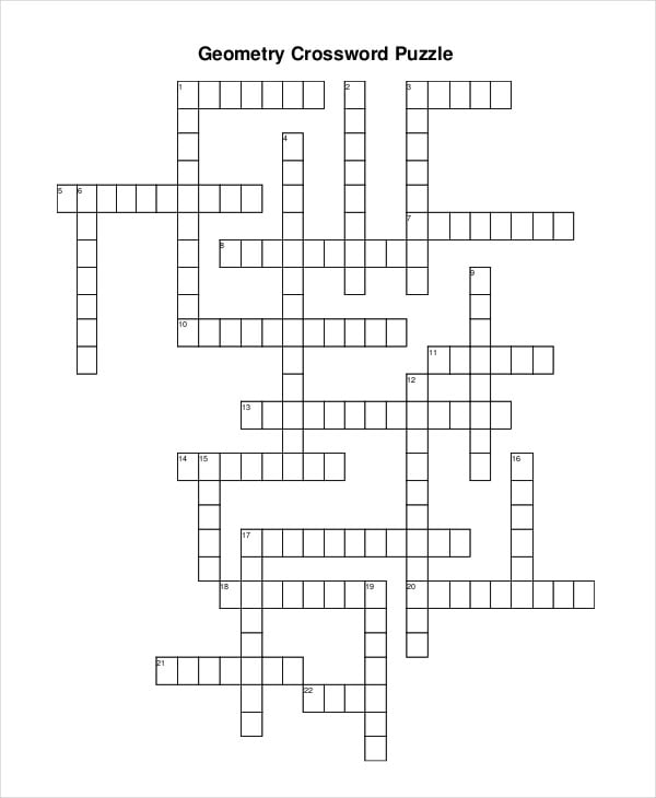 geometry crossword puzzle
