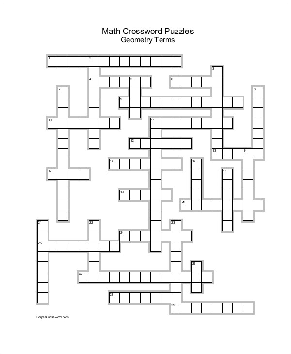 Free Printable Crossword Puzzle 14+ Free PDF Documents Download