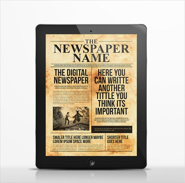 digital newspaper template
