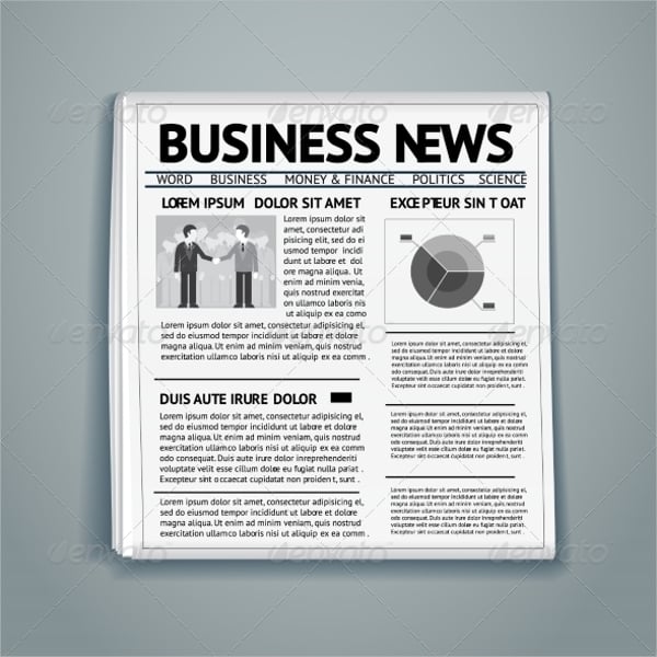 business newspaper template