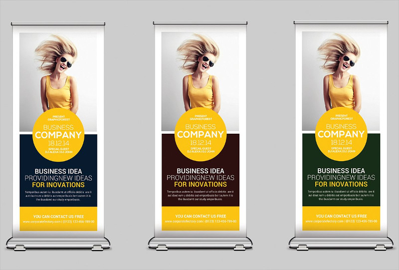 banner roll banners corporate advertising examples rollup travel template templates multipurpose