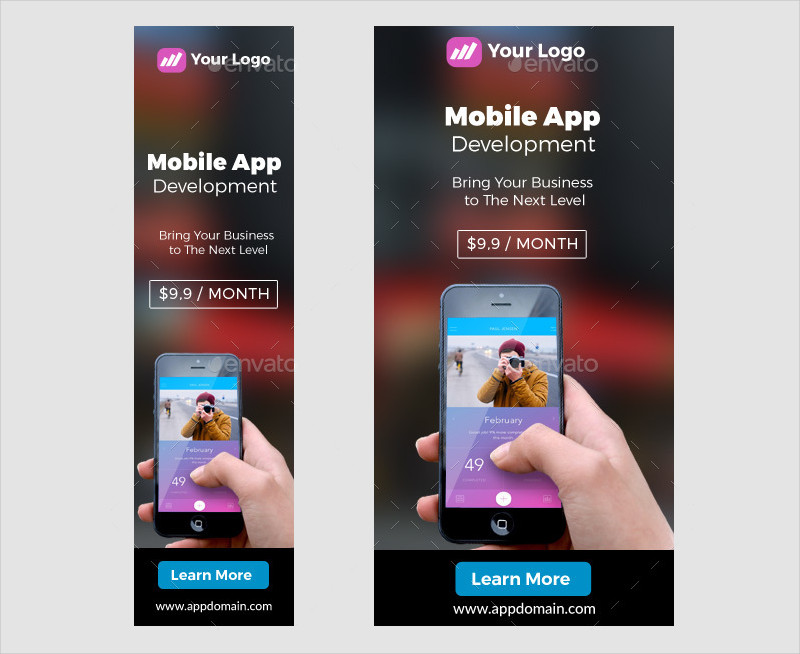 mobile app banner template