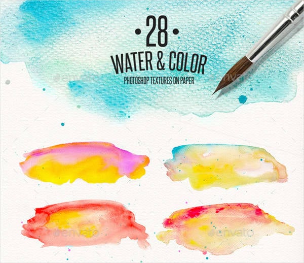 28 watercolor textures on paper