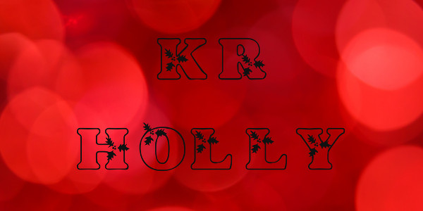 colorful holly font