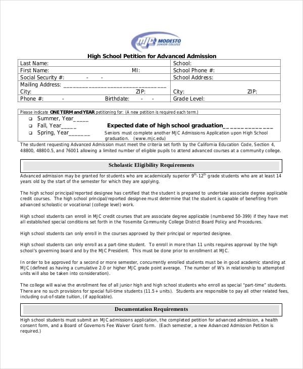 school petition template free download