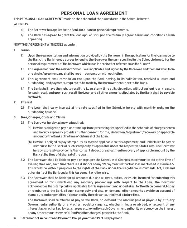 personal loan agreement template2