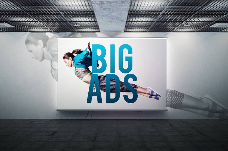 branding advertising poster mock up