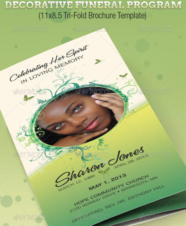 Funeral Program Template 23 Free Word PDF PSD Format Download