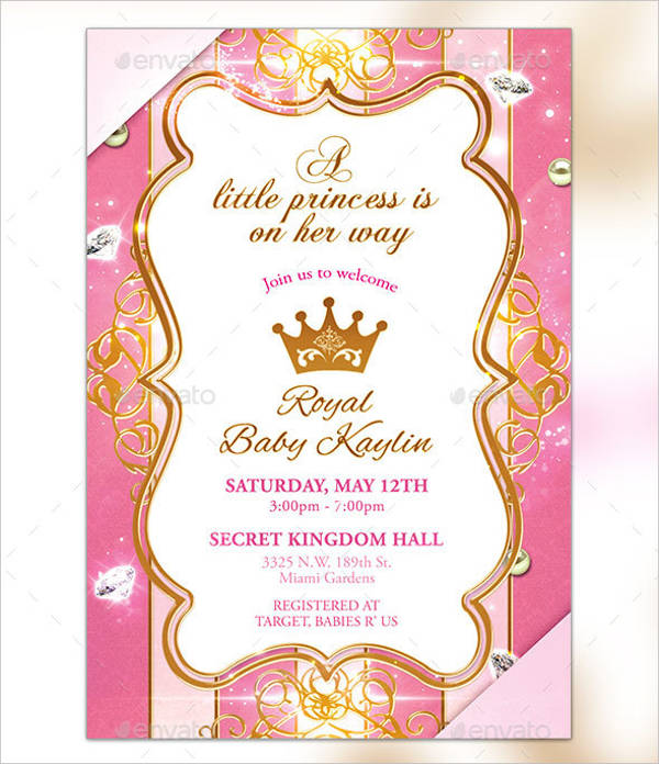 princess invitations psd