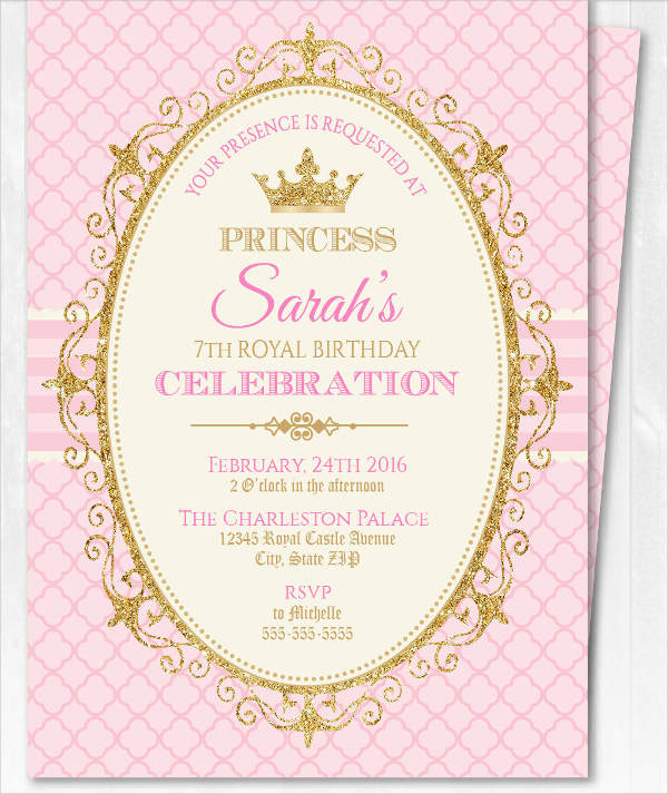 Princess Birthday Invitations 