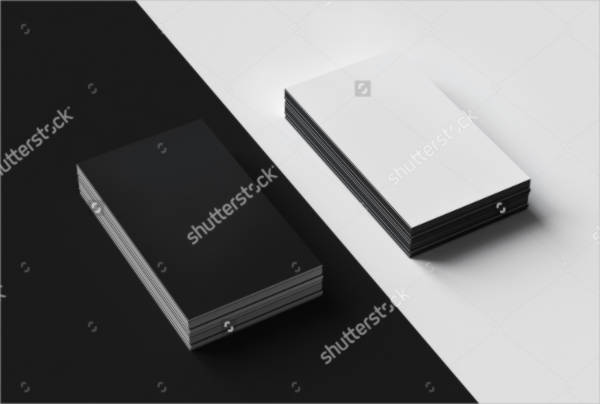 black and white business cards mockup