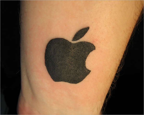 apple logo tattoo