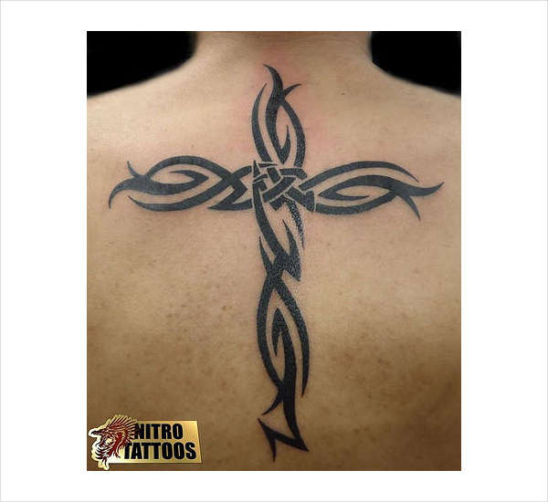 tribal cross tattoo design