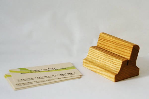 rustic wood design business card